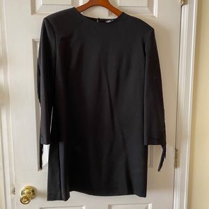Long sleeve Zara dress with fringe on the back